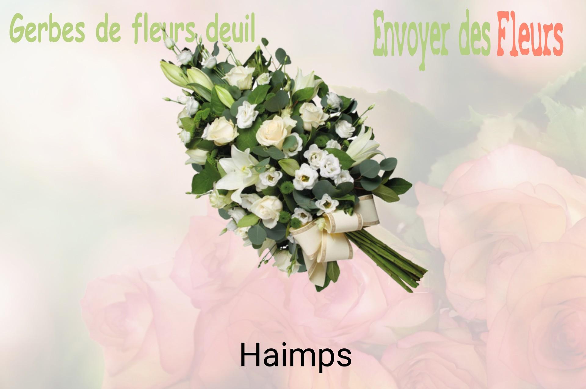 Gerbe de fleurs de deuil livrée à Haimps